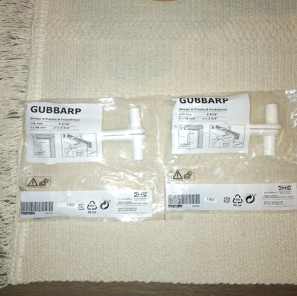 Ikea Gubbarp Door Pull Handles x 2 (4 Total)